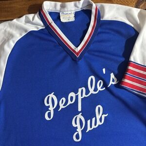Vtg Baseball Jersey Majestic Athletic Men *XL People's Pub Bangor PA USA 70s 80s